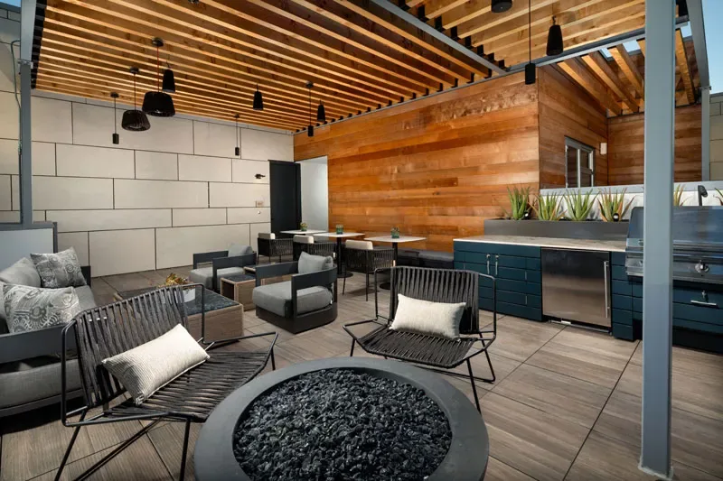 Rooftop BBQ grills