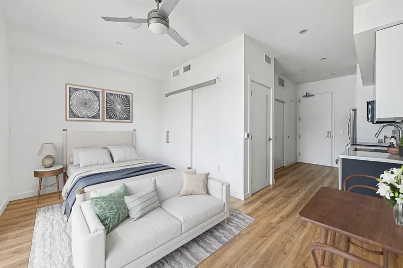 Large Studio with wood floors