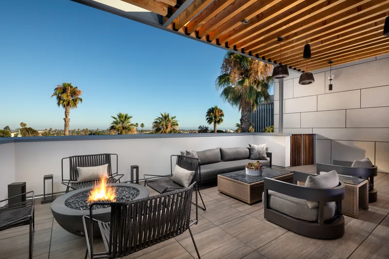 Enjoy city views from our rooftop