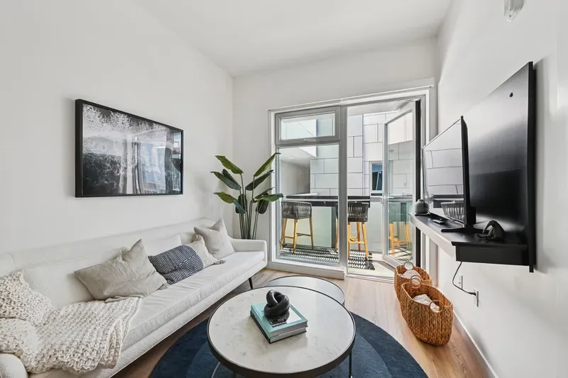 Evani 3223 Wilshire apartment living room - Santa Monica, CA